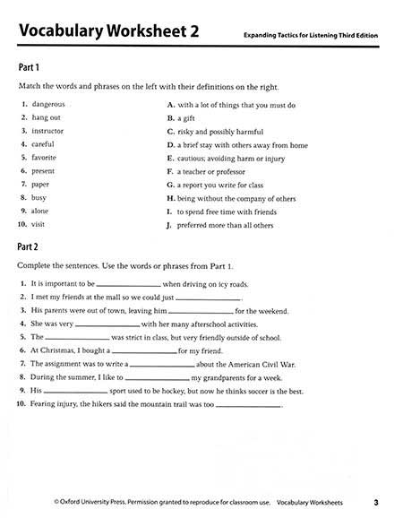 کتاب تاکتیک فور لیسنینگ Expanding TACTICS for LISTENING - تصویر 7